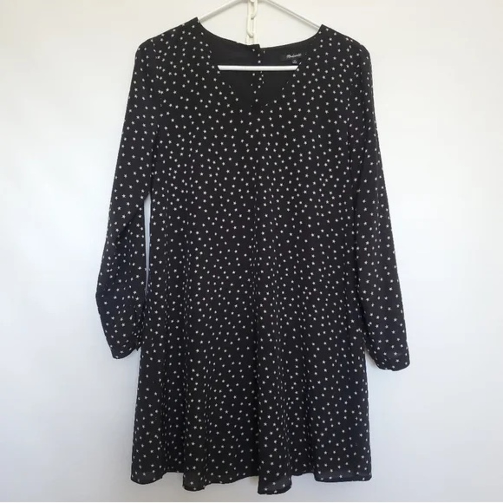 Elegant Black and White Polka Dot Dress